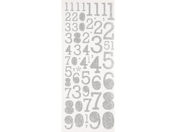 Creativ Company Hopea glitter tarroja Numerot Numerot