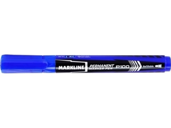 Linc Permanent markør LINC Markline MP100BLU blå rund