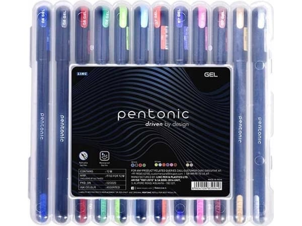 Linc Dlugopis zelowy LINC PENTONIC 856SET mix*12 0.6