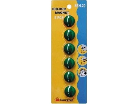 Argo Magneetit 20mm ARGO WF 607285 vihreä 6 kpl