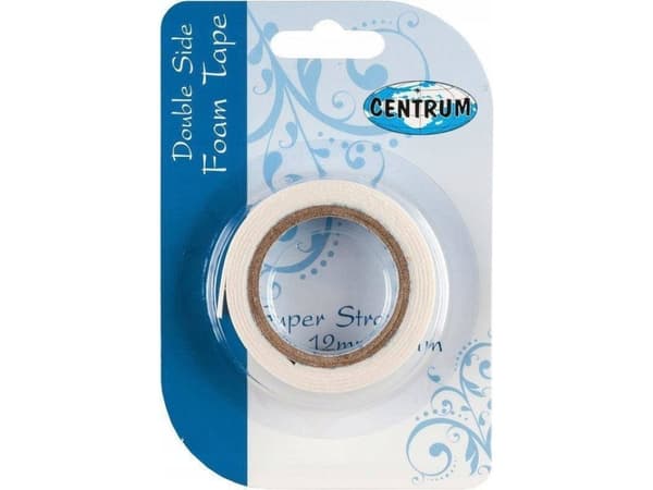 Centrum Dobbeltsidig skumtape 12mmx1m CENTER 83554 1mm