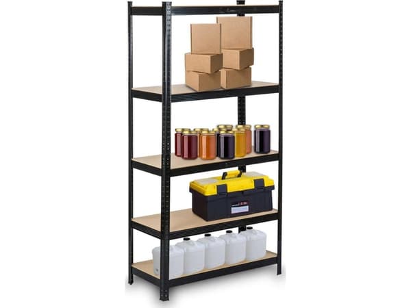Humberg Metal lagerhylle 180x90x40 cm HR-813 sort