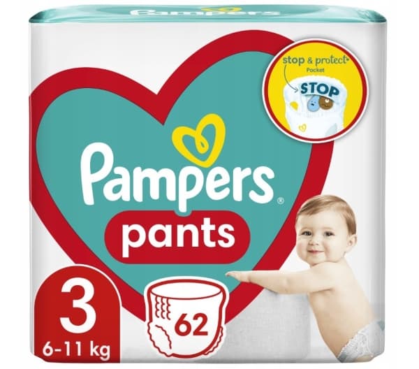 Pampers Pants 3, 6-11 kg, 62 szt.