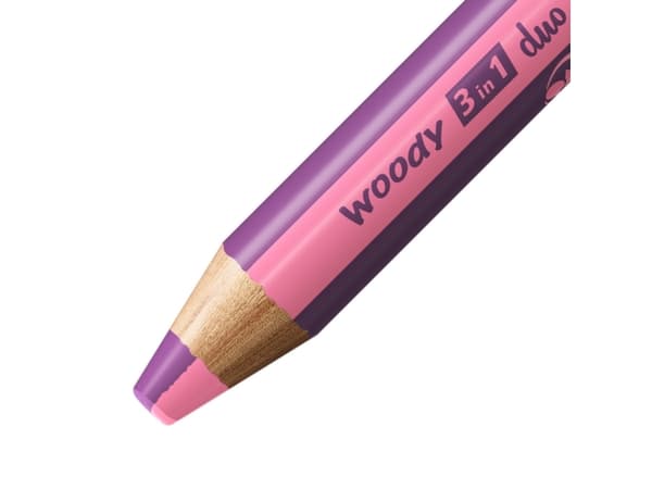 STABILO woody 3 in 1 duo, Multifärg, 6 styck