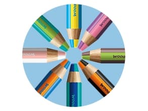 STABILO woody 3 in 1 duo, Multifärg, 6 styck