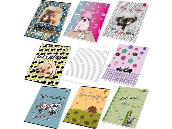 Bee-bee Anteckningsbok A5/16K linje BFF djur (20st)