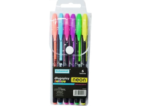 SCHEME Gelpennor 4166 neon 6 färger TARGI scheme