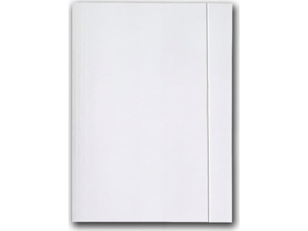 Barbara mappe med strikk A4 BARBARA trykk 0821003N hvit papp 250g 25stk