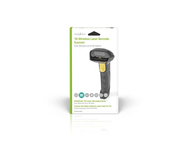 Nedis BSCNW1D100BK, Streckkodsmodul till streckkodsläsare, 1D, laser, 60 cm, Trådlös, USB