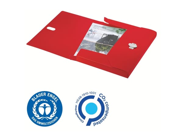 Leitz 46230025, 250 arkkia, Punainen, Polypropeeni (PP), A4, Climate Neutral, 254 mm