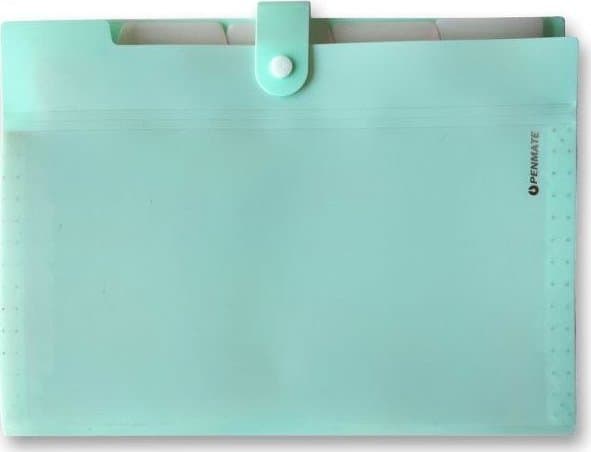 Tadeo Trading Briefcase with 5 compartments A4 PENMATE PP-105 pastel - green