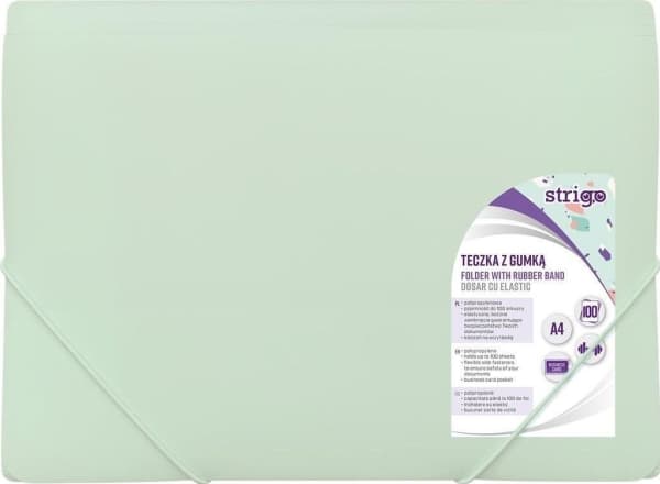 Strigo TECZKA Z GUMKA A4 PP PASTELL MIETA