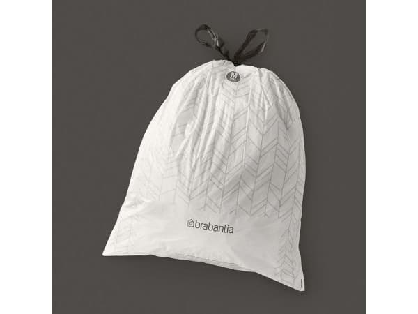 Brabantia søppelsekker M størrelse, 60 liter, 40 stk pakke, hvit
