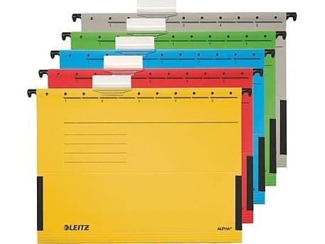 Leitz ALPHA - Hengefil - V-sokkel - for A4 - med fliker - grønn