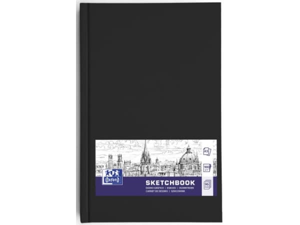 SKETCHBK OXFART SEWN A5 96S 100G SORT