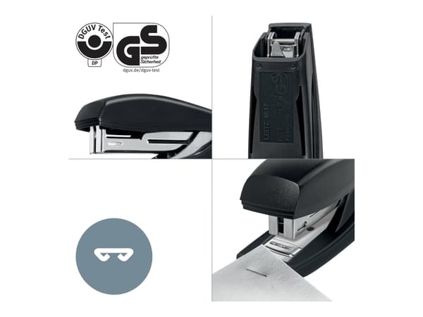 Leitz NeXXt Recycle - Häftapparat - mini - 10 ark / 1 mm - No.10 - plast, metall - svart