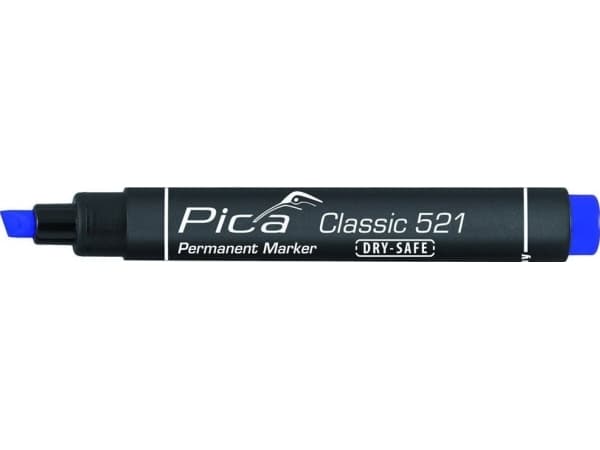Pica permanent tusj 2-6mm, meiselspiss, blå / SB