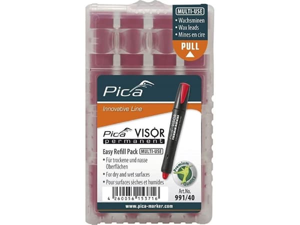 Pica-Marker Pica VISOR permanent replacement refills red / SB