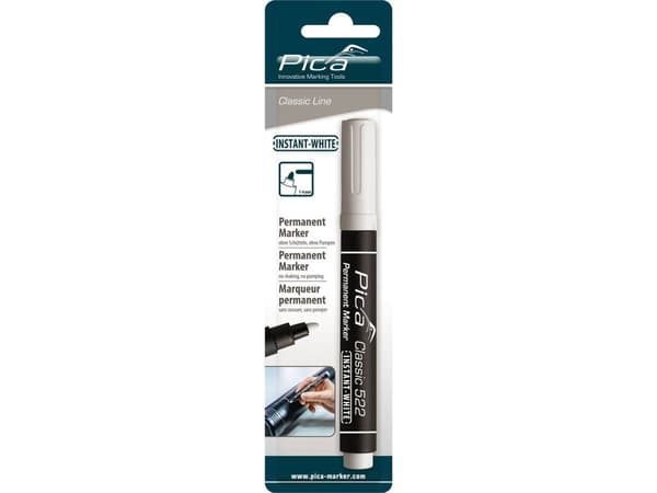 Pica-Marker Pica Permanent Marker INSTANT white, Bullet Tip, 1-4mm Retail