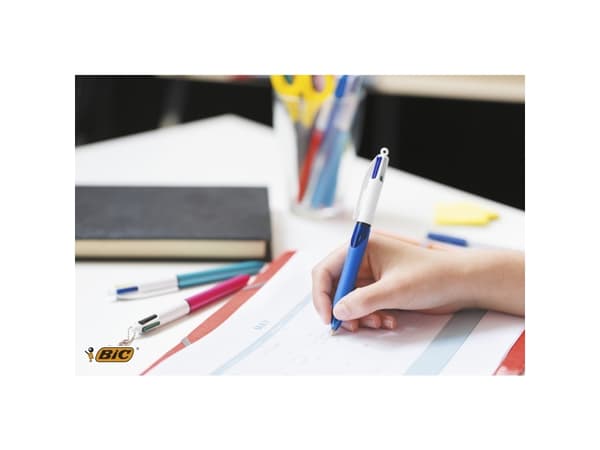 BIC 3086123214675, Invridbar penna, Blå, Vit, Svart, Blå, Grön, Röd, Plast, 1 styck