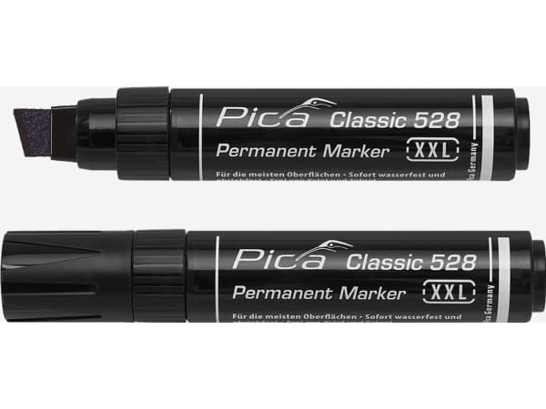 Pica-Marker Pica Permanentmarker 4-12mm, Wedge Tip, black Retail Pack.