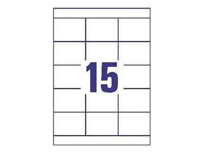 Avery Zweckform 3669 - Lim - vit - 50.8 x 70 mm 3000 etikett (er) (200 ark x 15) etiketter