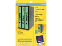 Avery File Folder Labels - Blå - 38 x 297 mm 100 etikett(er) (20 ark x 5) filmappeetiketter