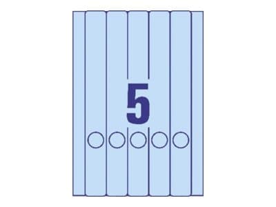 Avery File Folder Labels - Blå - 38 x 297 mm 100 etikett(er) (20 ark x 5) filmappeetiketter