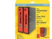 Avery L4752 - Röd - 61 x 297 mm 60 stk (20 ark x 3) etiketter för filmappar