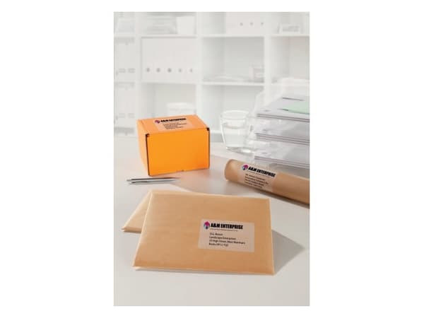 Avery Zweckform J4722 - Polyester - adhesiv - gjennomsiktig - 50.8 x 96 mm 250 etikett(er) (25 ark x 10) merkelapper
