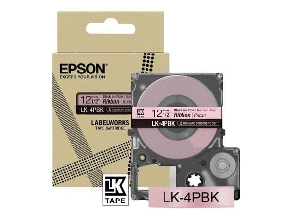 Epson LabelWorks LK-6TKN - Metallisk - gull på klart - Rull (2,4 cm x 9 m) 1 kassett(er) hengeboks - tapepatron - for LabelWorks LW-C610
