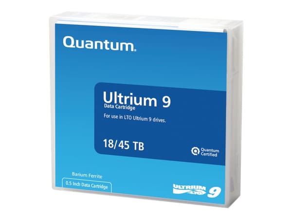 QUANTUM LTO 9 18TB/45TB Ultrium mit Strichcodeetikett, vihreä