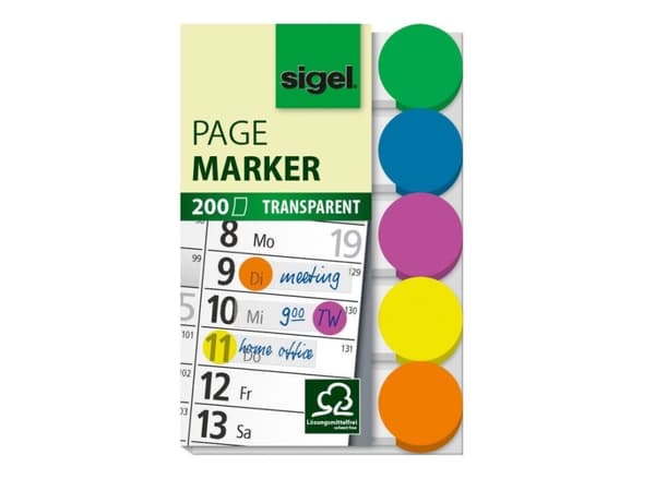 Sigel HN301, Blå, Grön, Orange, Rosa, Rund, Universal, 200 styck