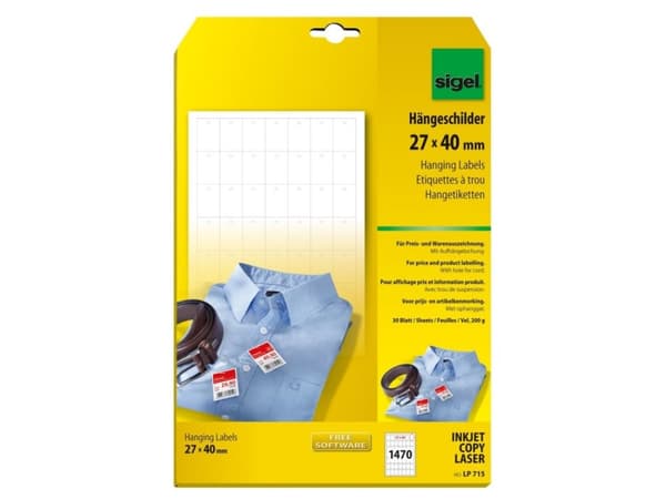Sigel LP715, Hvit, Ikke-klebende DVD-innleggspapir, Papir, Universell, Rektangel, 200 g/m²