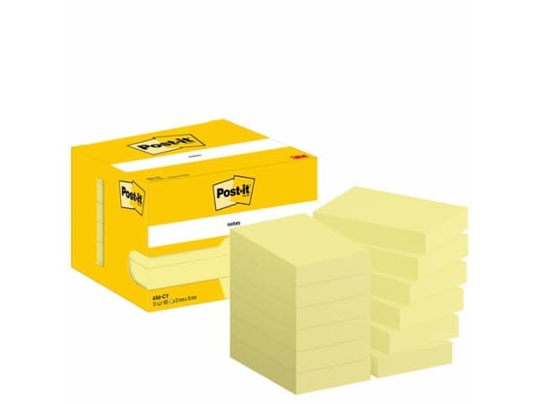 Post-It 7100290170, Rektangel, Gul, papper, 51 mm, 76 mm, 100 ark