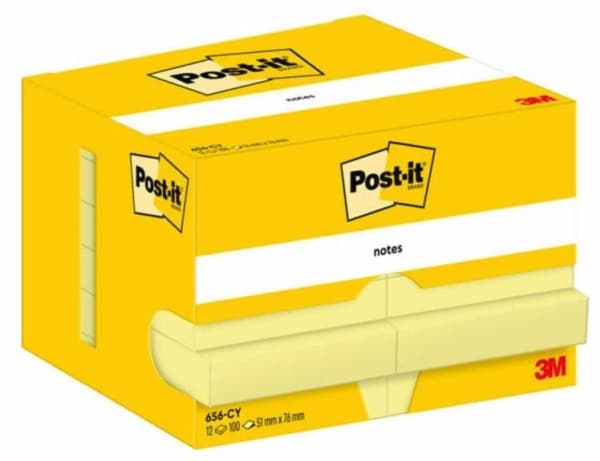 Post-It 7100290170, Rektangel, Gul, papper, 51 mm, 76 mm, 100 ark
