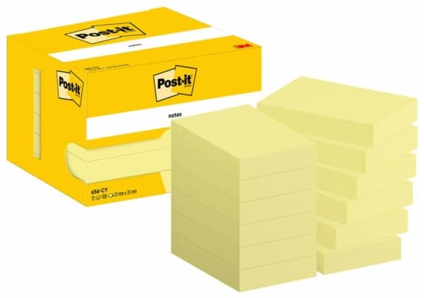Post-It 7100290170, Rektangel, Gul, papper, 51 mm, 76 mm, 100 ark