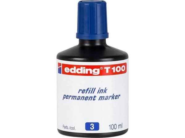 Edding T-100, Blå, 100 ml, 1 stykker, Enkeltpakke