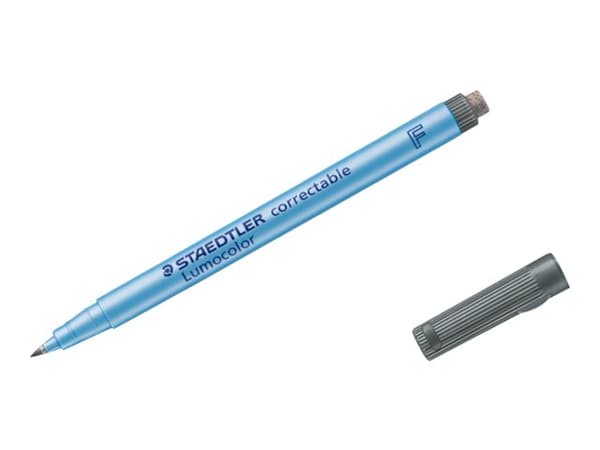 Staedtler Lumocolor Correctable, 1 kpl, Musta, Ohut pää, Hopea, 1 mm, Keskikokoinen