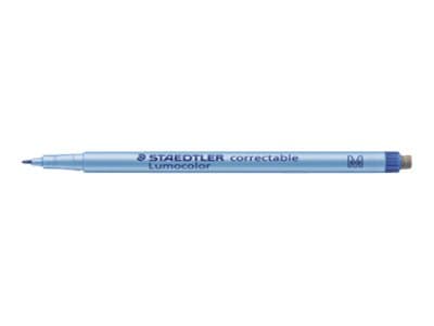 STAEDTLER Lumocolor correctable - Markør - ikke-permanent - for transparenter, whiteboard, film - svart - 1 mm - medium - med viskelær