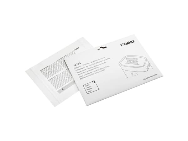 Oliepapir Dahle 20795 til dokumentmakuleringsmaskiner, pakke med 12 ark