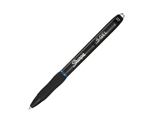 Sharpie S-Gel, Indragbar gelpenna, Blå, Svart, Medium, 0,7 mm, Låda