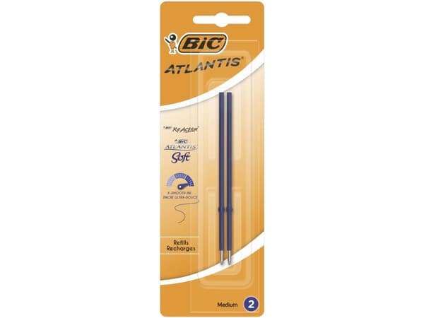 BIC 892409, Blå, Medium, 0,4 mm, Blåsa, 2 styck