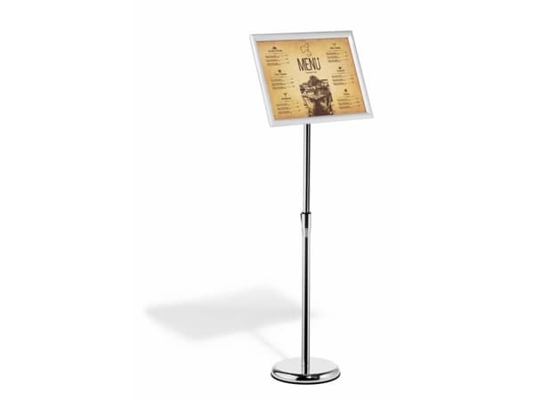 Durable 479923, Informationsställ, A3, Gjuten aluminium, Plast, Stål, Silver, Horisontell / Vertikal, 1290 mm