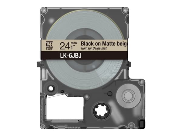 Epson LabelWorks LK-6JBJ - Svart på matt beige - Rull (2,4 cm) 1 kassett(er) merketape