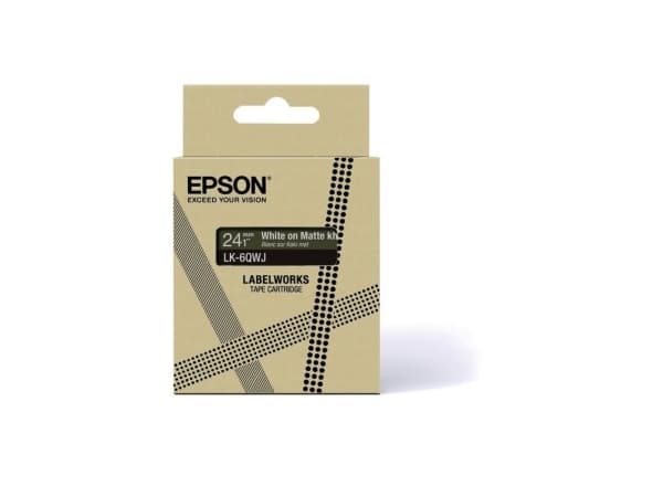 Epson LabelWorks LK-6QWJ - Vitt på matt kaki - Rulle ( 2,4 cm x 8 m) 1 kassett(er) hängande låda - bandpatron - för LabelWorks LW-C610