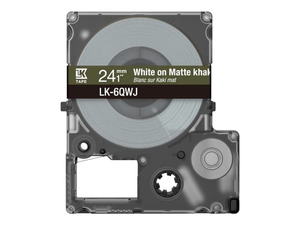 Epson LabelWorks LK-6QWJ - Vitt på matt kaki - Rulle ( 2,4 cm x 8 m) 1 kassett(er) hängande låda - bandpatron - för LabelWorks LW-C610