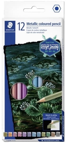 Staedtler Metallic, Metallisk, Flerfarget, 12 stykker