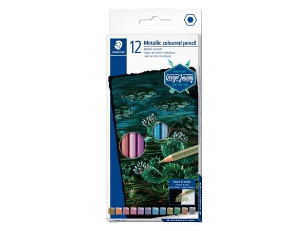 Staedtler Metallic, Metallisk, Flerfarget, 12 stykker