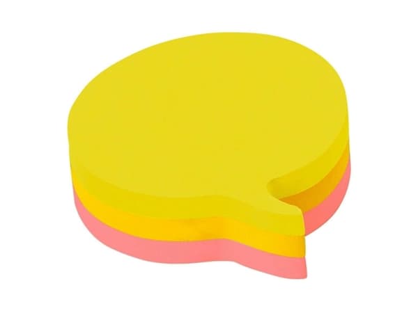 Post-it 2007SP - Noter - 70 x 70 mm - snakkeboble - 225 ark - gul, neongul, grå
